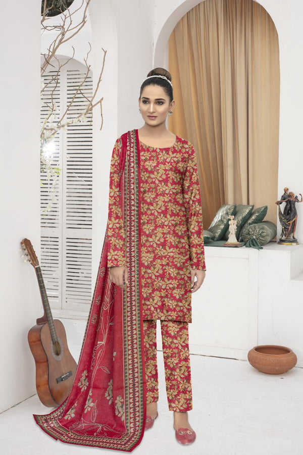 Elegant Ladies Khaddar Suit - Bin Affan Brand DS-10