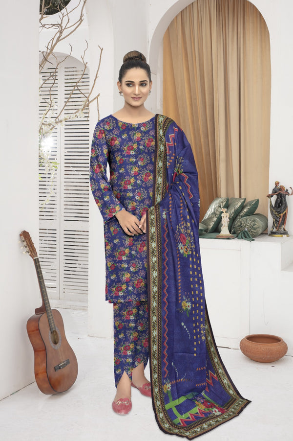 Elegant Ladies Khaddar Suit - Bin Affan Brand DS-11