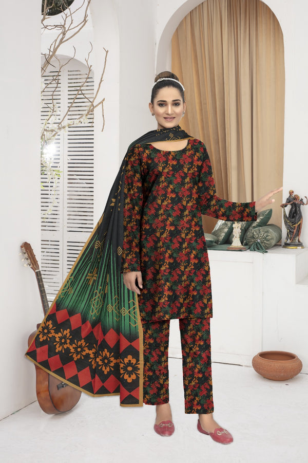 Elegant Ladies Khaddar Suit - Bin Affan Brand DS-17