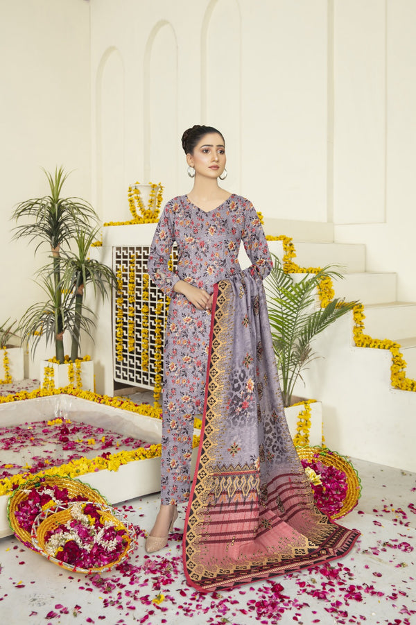 Elegant Ladies Khaddar Suit - Bin Affan Brand DS-23