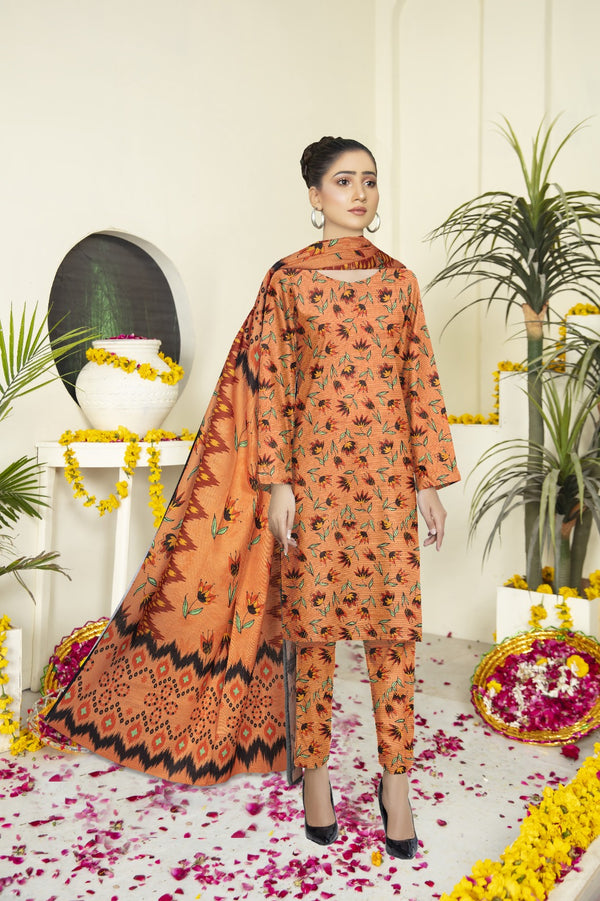 Elegant Ladies Khaddar Suit - Bin Affan Brand DS-26