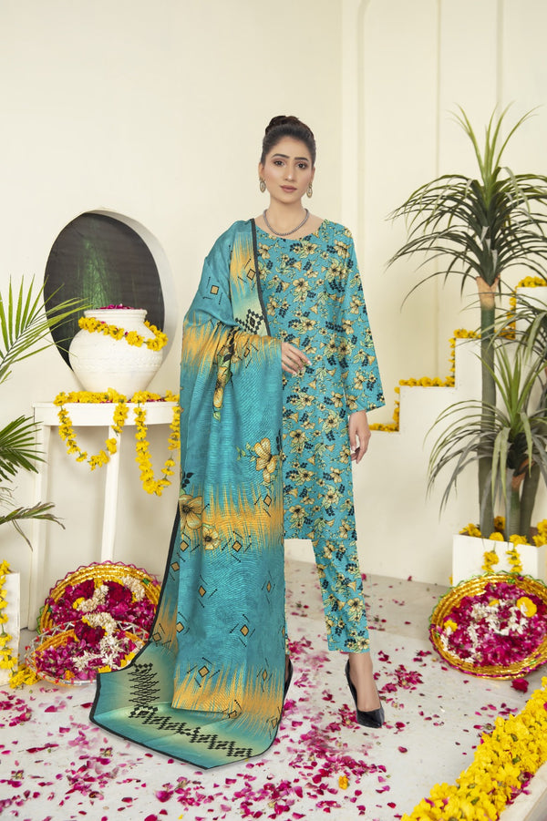 Elegant Ladies Khaddar Suit - Bin Affan Brand DS-27